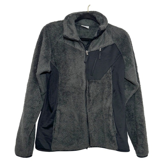 Columbia Jackets & Blazers - Columbia Women's Charcoal Gray High Pile Fleece Full Zip Jacket WL6084 Large L
